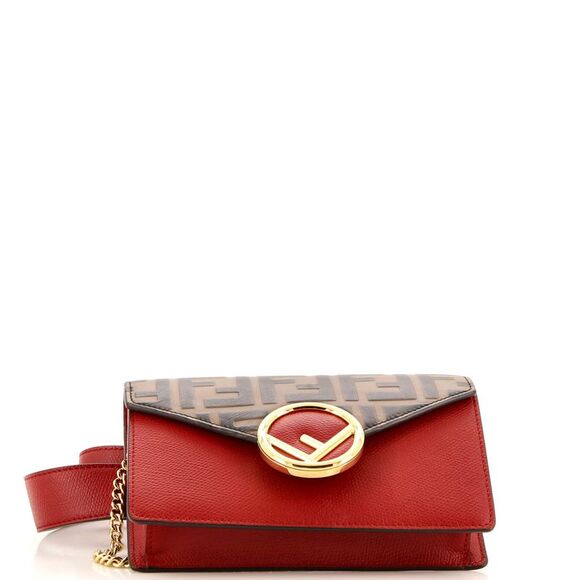 Fendi F is Fendi Convertible Belt Bag Leather with Zucca Embossed Detail - Picture 4 of 6